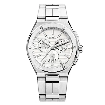 ΡΟΛΟΙ MICHEL HERBELIN MH37645/B12 MICHEL HERBELIN Cap Camarat Chronograph Silver Stainless Steel Bracelet