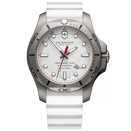 ΡΟΛΟΙ VICTORINOX   241811 VICTORINOX Inox Professional Diver Titanium White Rubber Strap