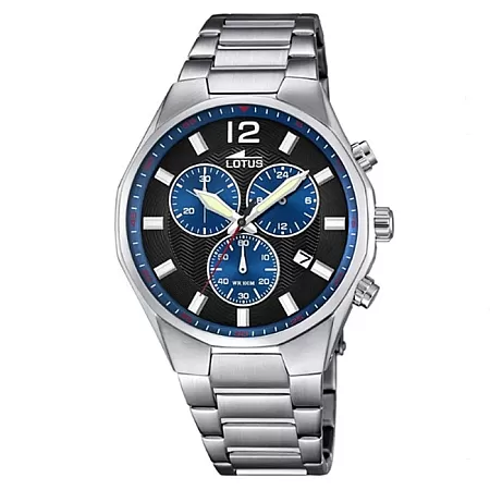 ΡΟΛΟΙ LOTUS  L10125/6 LOTUS Gents Chronograph Silver Stainless Steel Bracelet