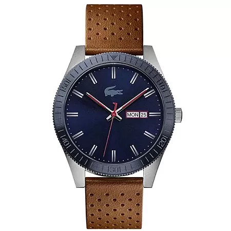 ΡΟΛΟΙ LACOSTE  2010981 LACOSTE Lacoste Legacy Brown Leather Strap