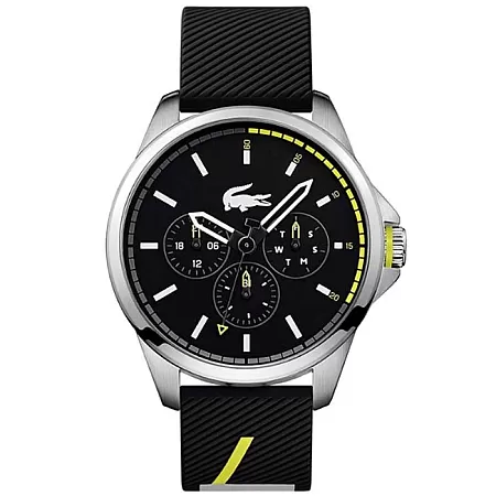 ΡΟΛΟΙ LACOSTE  2010978 LACOSTE Capbreton Black Silicone Strap