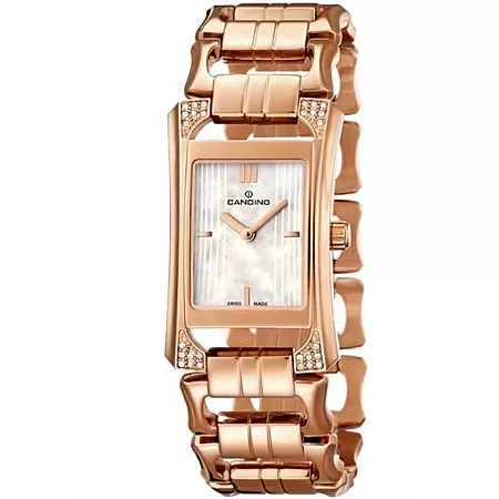 ΡΟΛΟΙ CANDINO C4428/1 CANDINO Ladies Crystals Rose Gold Stainless Steel Bracelet